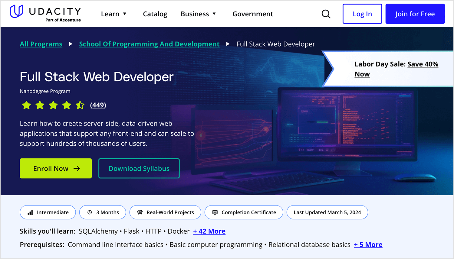 Online web development courses - Udacity