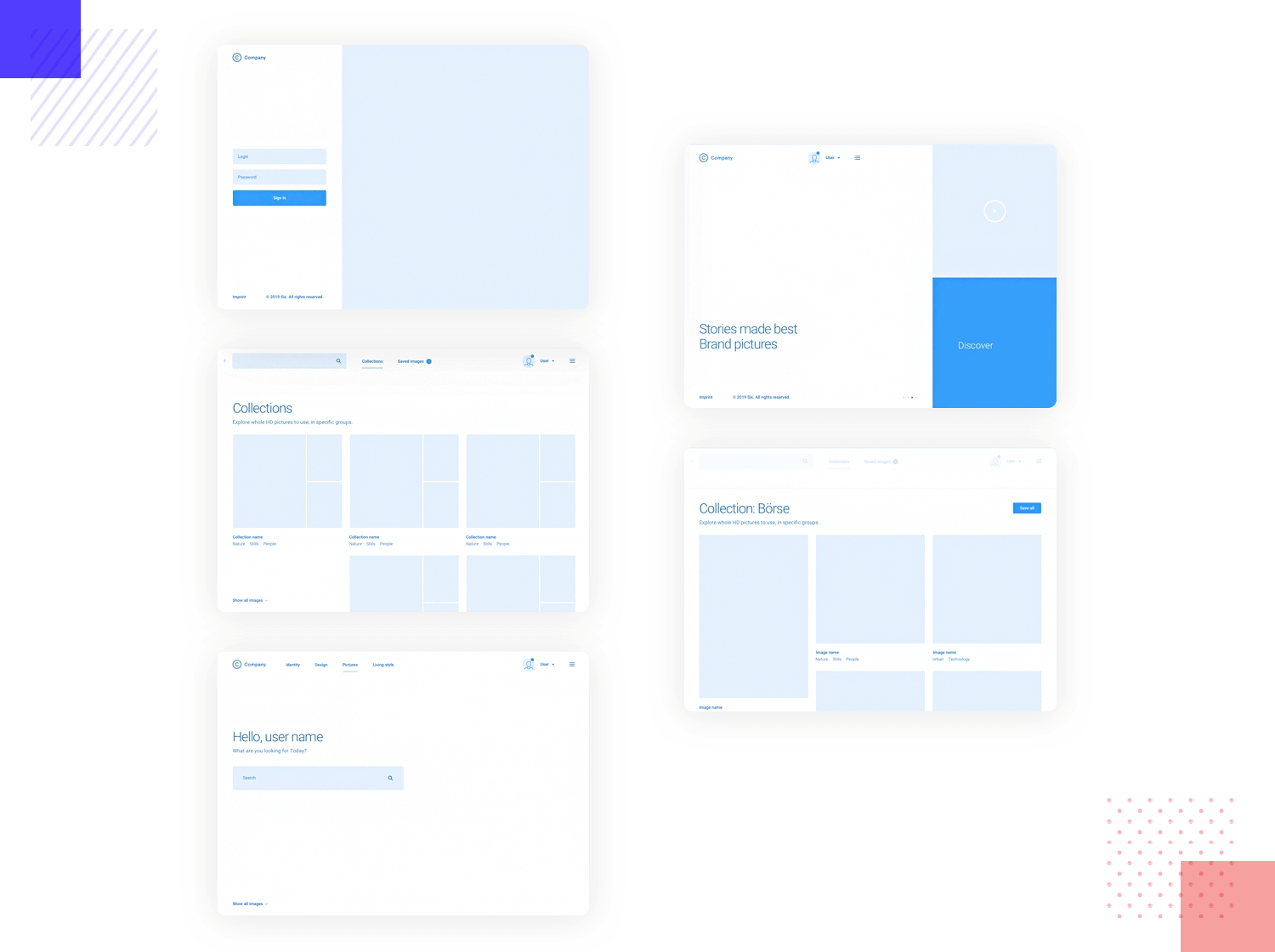 webpage wireframe example