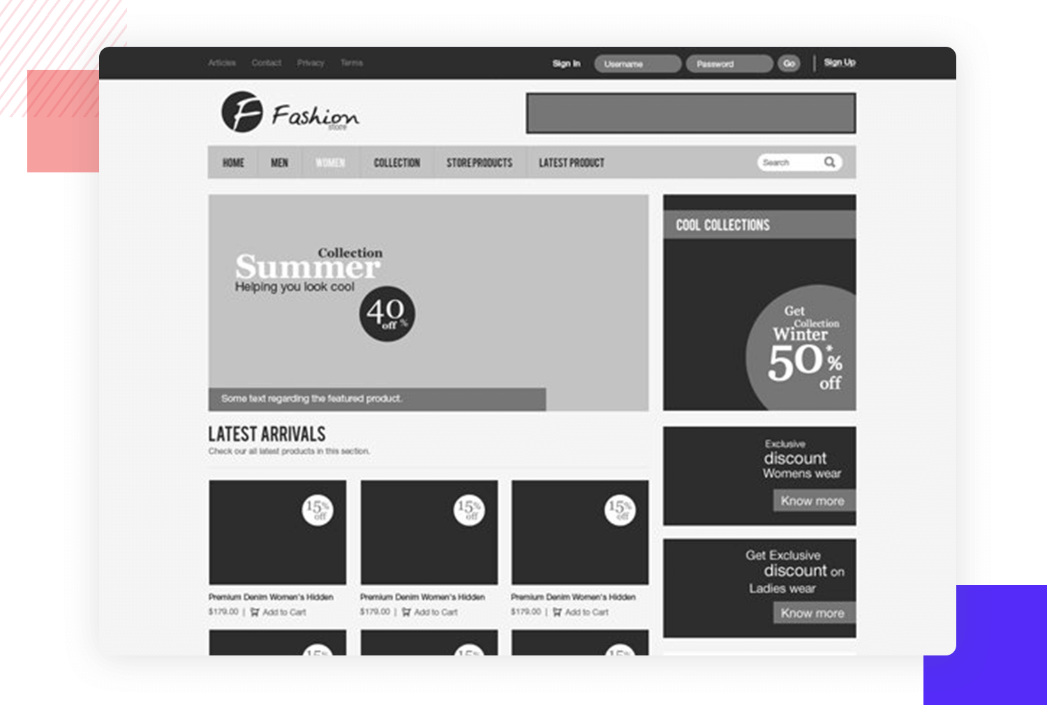 Download 20 Wireframe Examples For Web Mobile Design Inspiration Justinmind PSD Mockup Templates