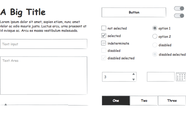 sketching ui component kit for prototyping forms