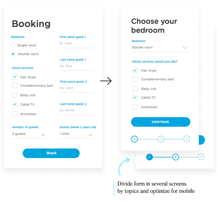 in form design, never not tell users what is happening in form