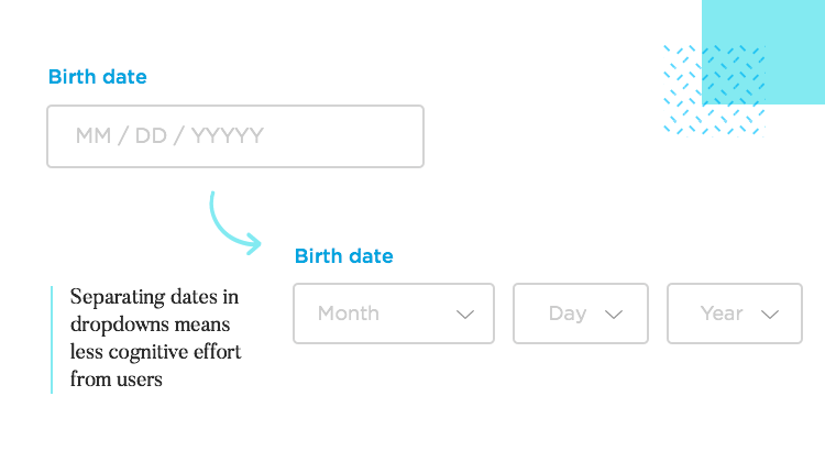 in form design, dont make data entry difficult for users