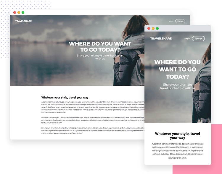 The Justinmind mockup tool helps you create responsive mockups easily