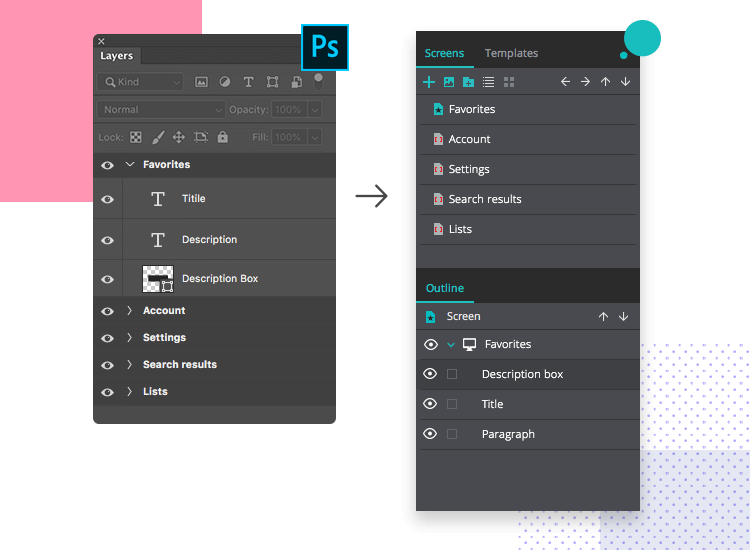 Turn your psd files into interactive mockups with the Justinmind mockup tool