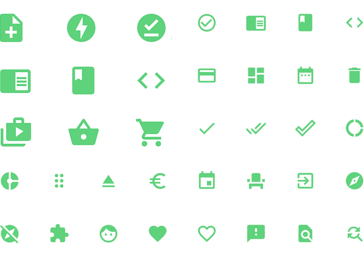 Justinmind Android Icons library - icons for every scenario