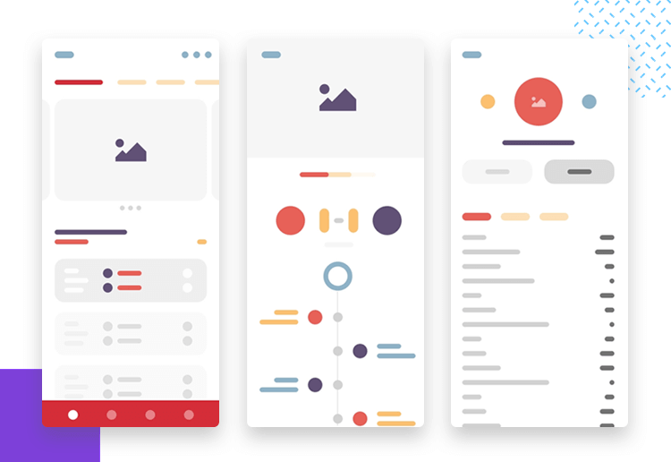 sports app wireframe template