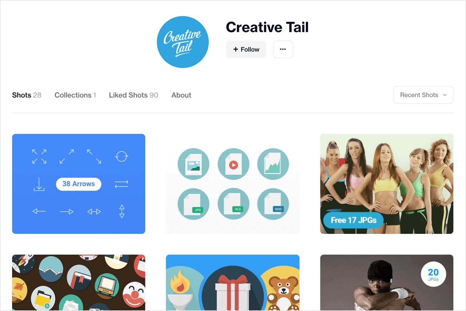 creative tail as source of free icons and images