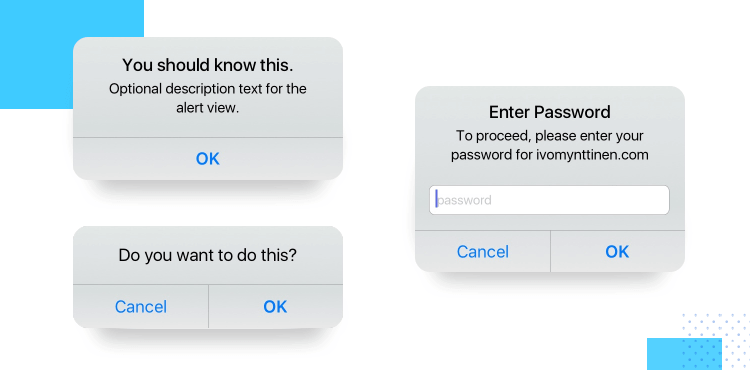 error messages in ios ui design