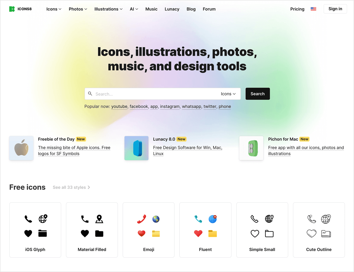 Free app icons to download - Icons8