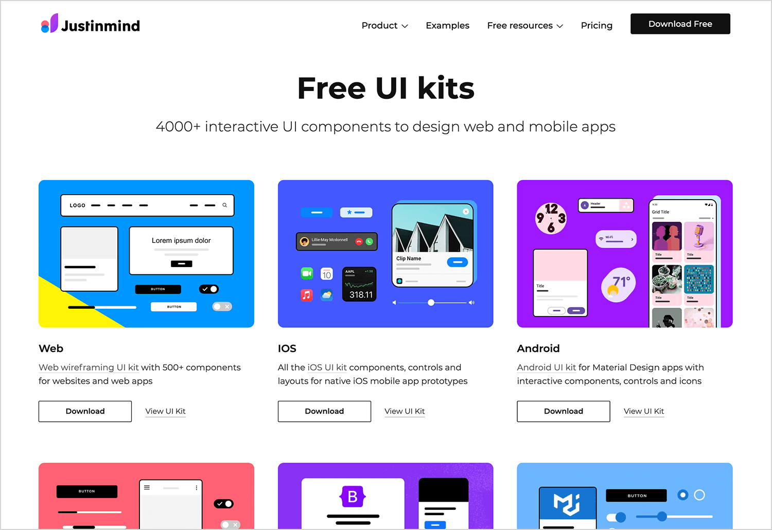 Free app icons to download - Justinmind icon UI kits iOS and Android