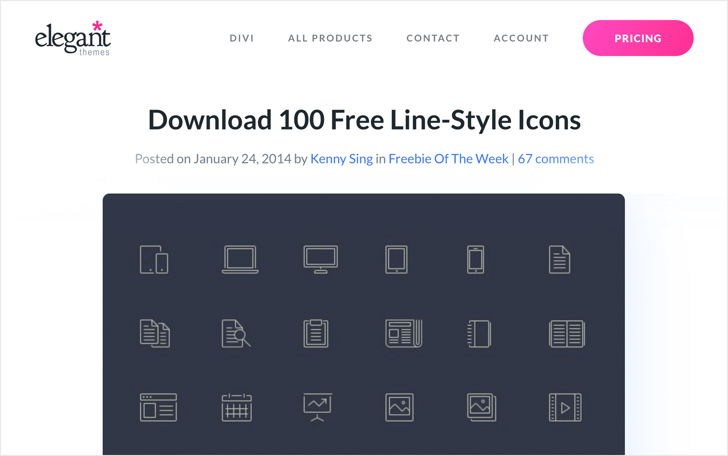 Free website icons to download - Elegant Themes