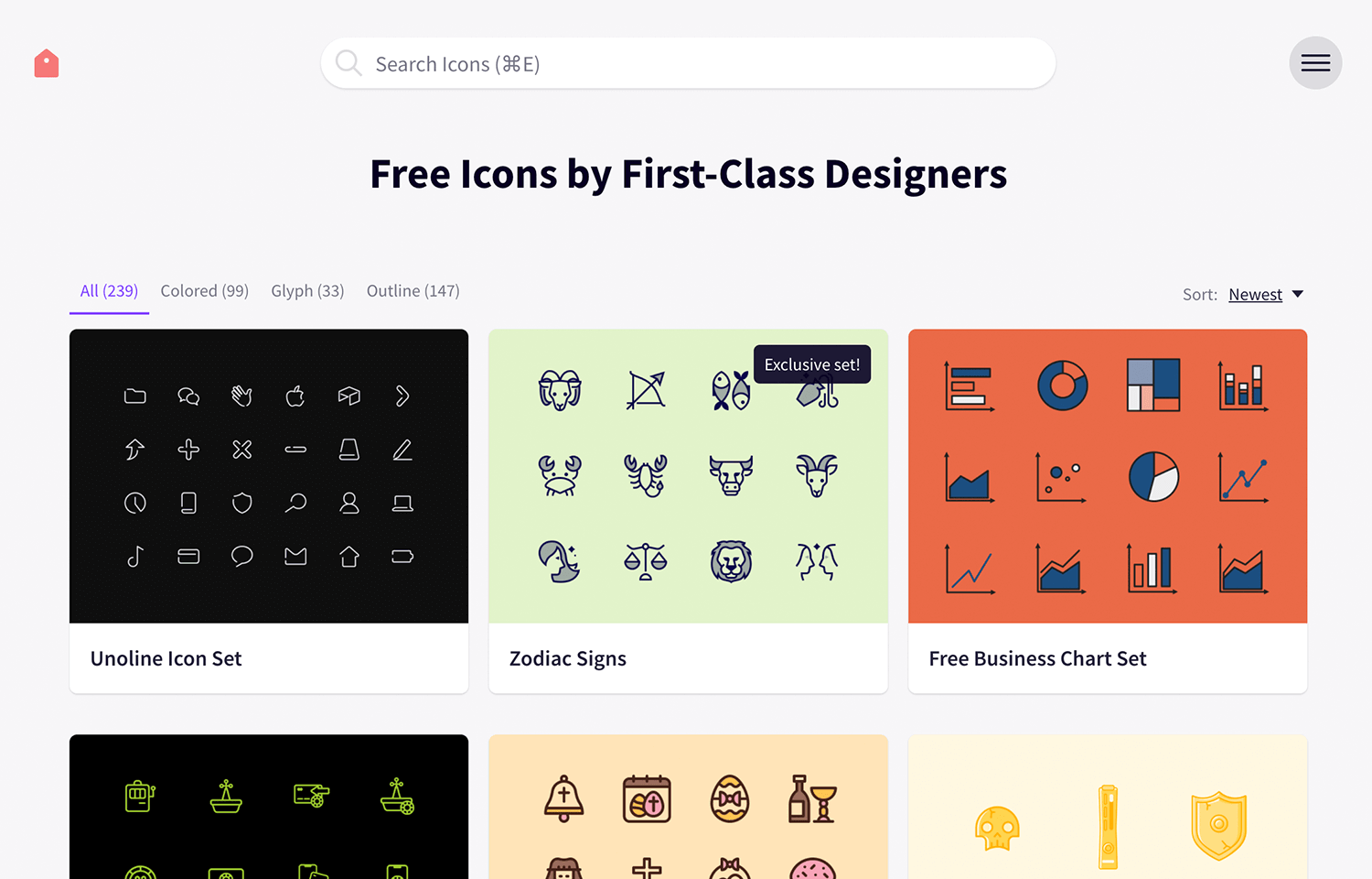 Categories - Free web icons