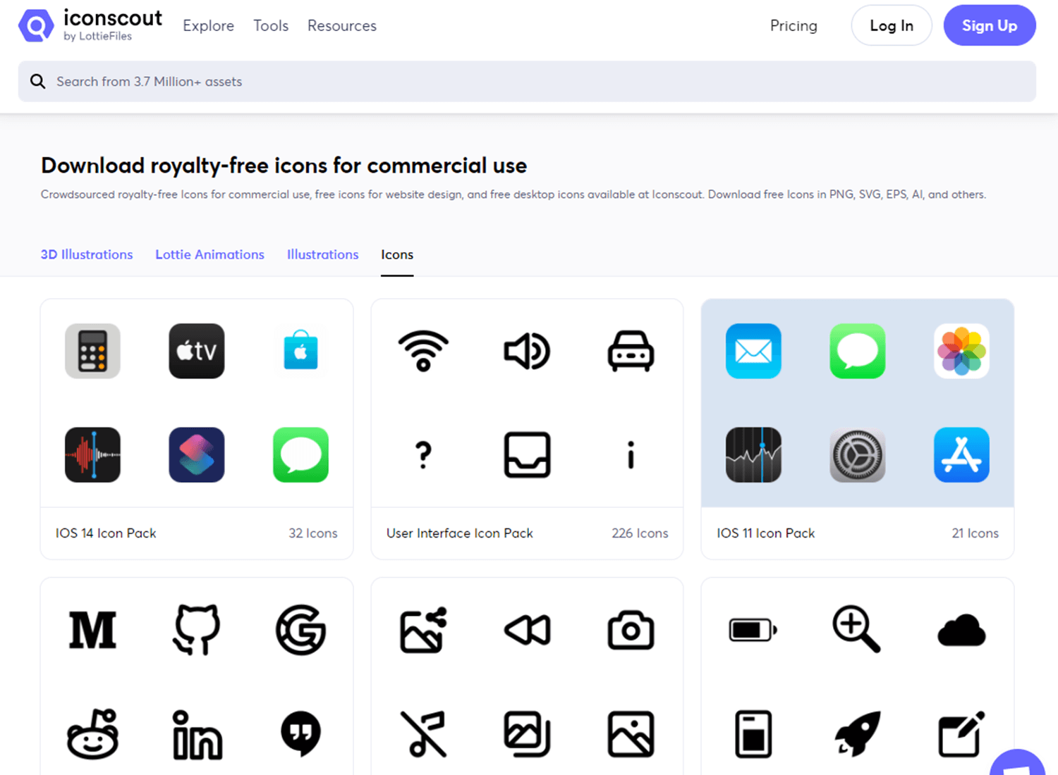 iconscout as website for free icons