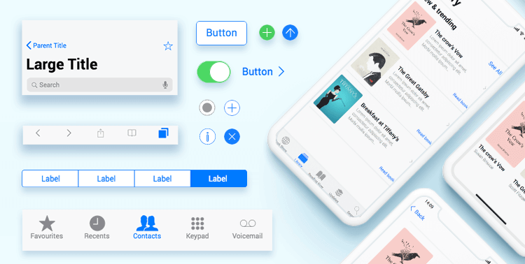 custom ios components for app wireframes