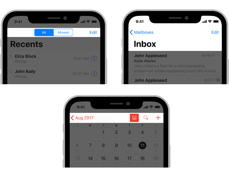 examples of navigation in ios app wireframes