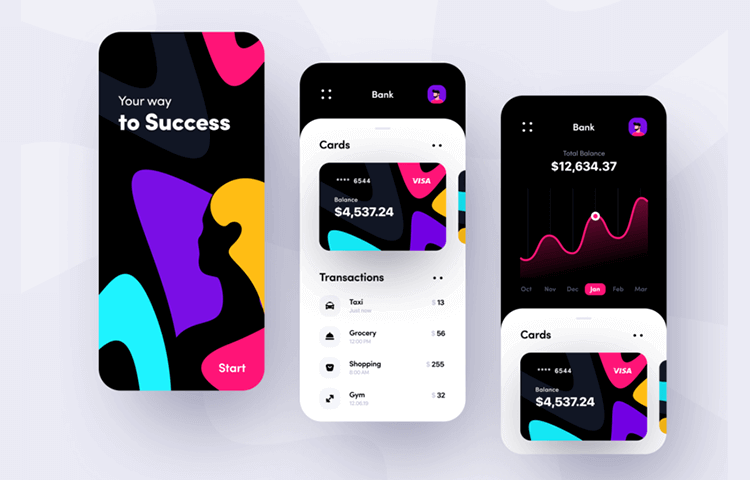 Banking app design