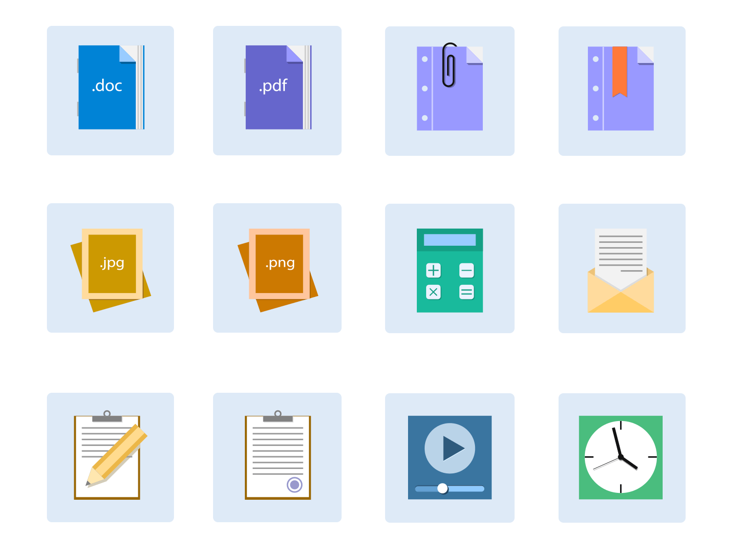 card-ui-design - cards are great for organizing different kinds of media files