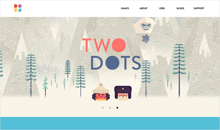 Flat website design - Dots