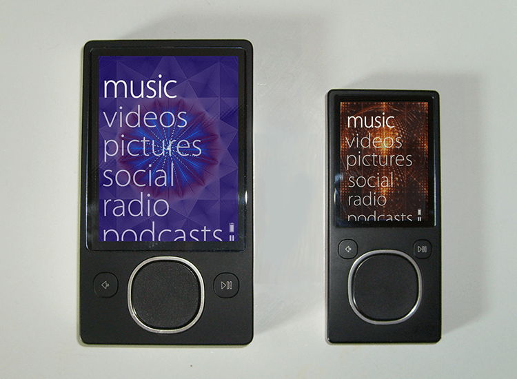 Flat website design - Microsoft's Zune MP3 player used flat UI design