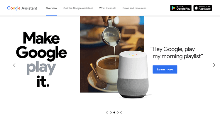 example of voice user interface - google assistant
