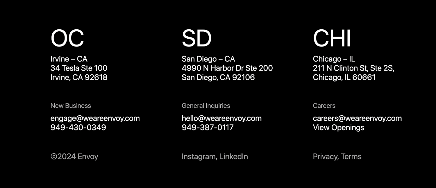 website footer examples envoy