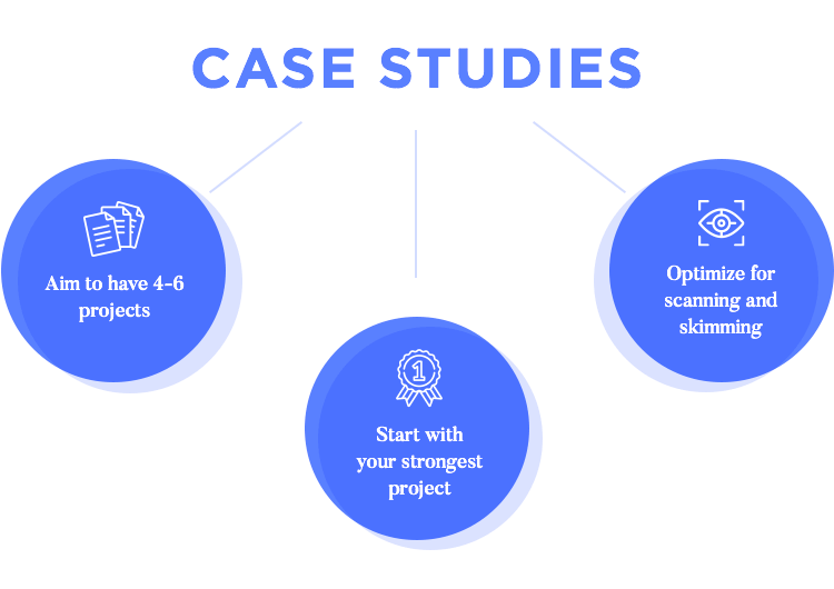 creating case studies for UX portfolio with linkedin