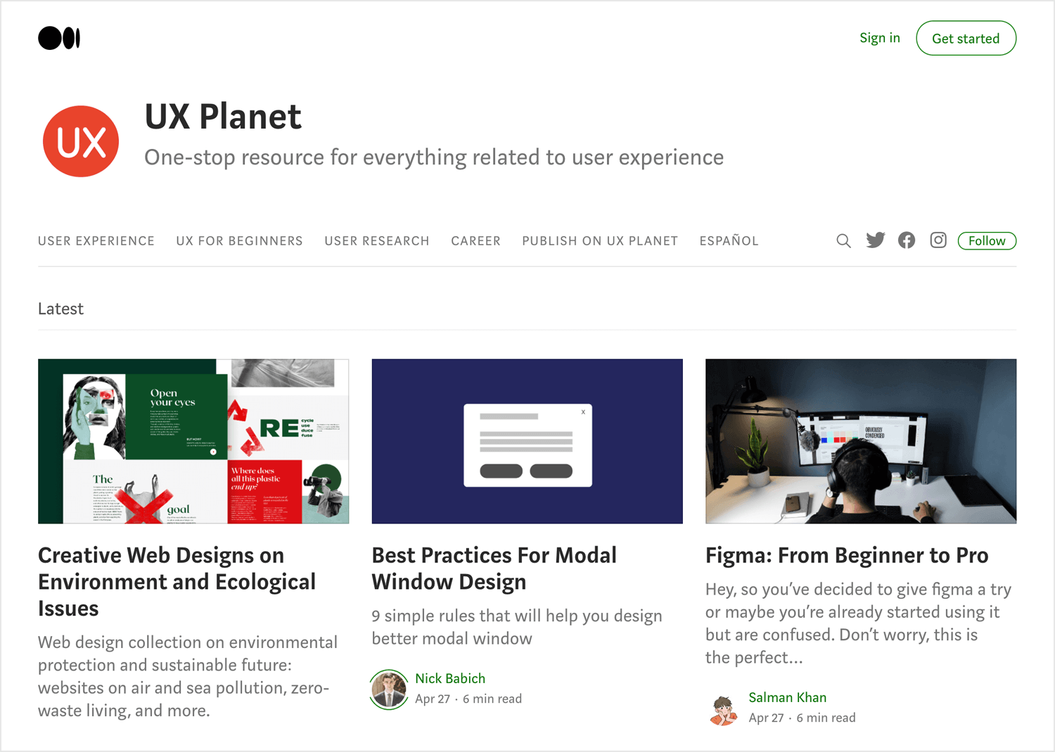 Best UX design blogs - UX Planet