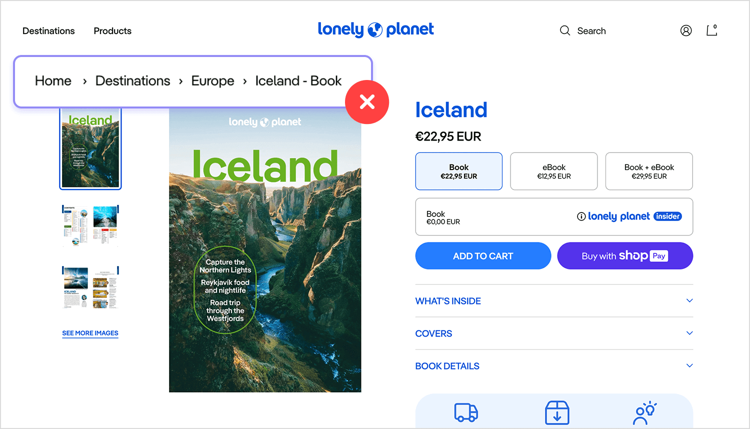 breadcrumb website examples lonely planet