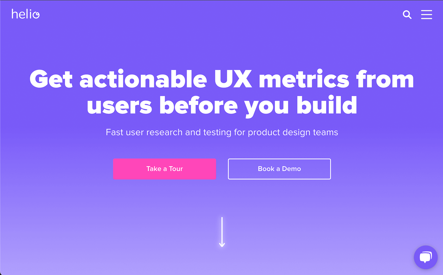 Helio platform for actionable UX metrics and user research