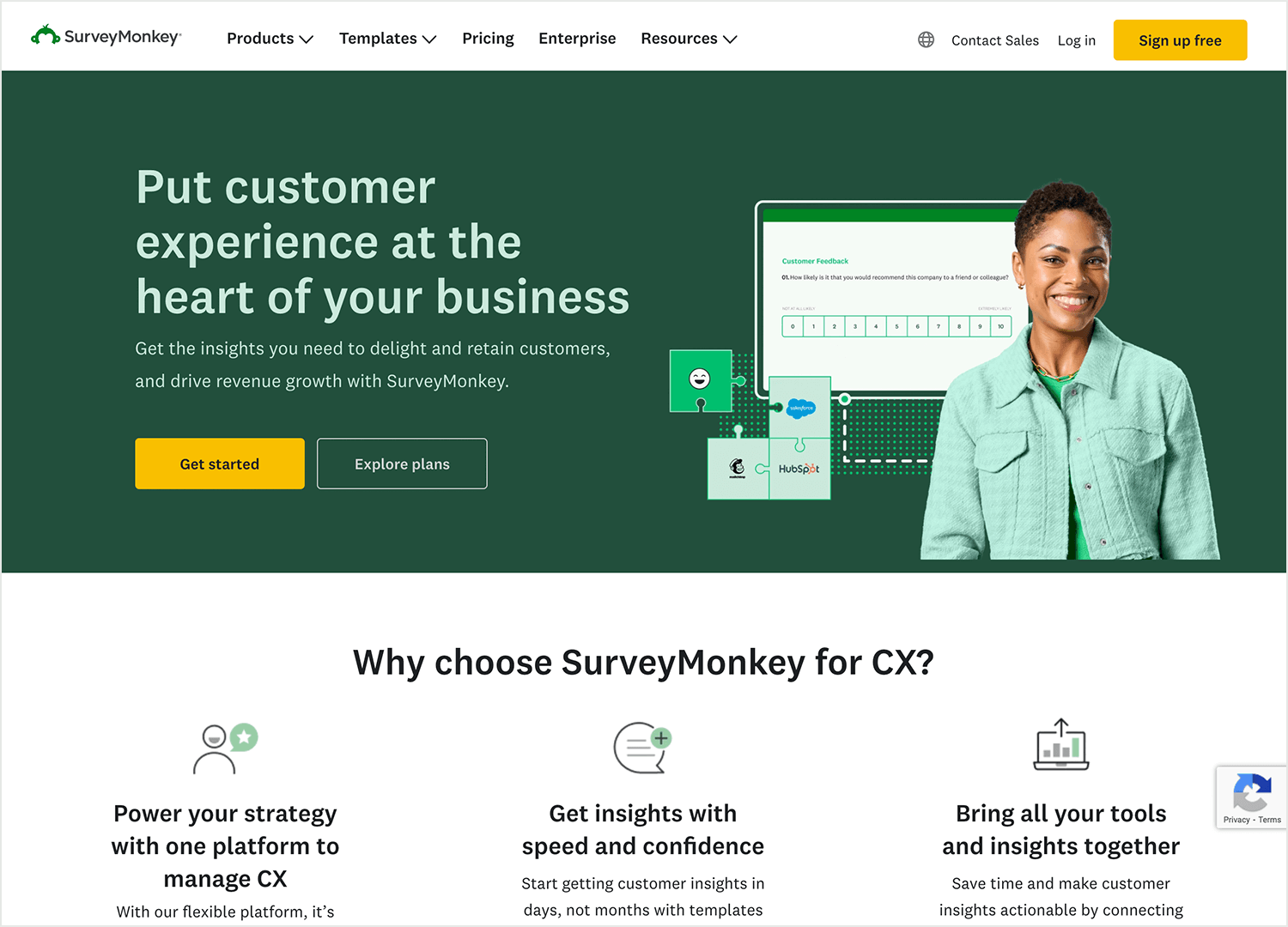 SurveyMonkey platform for customer experience insights and management