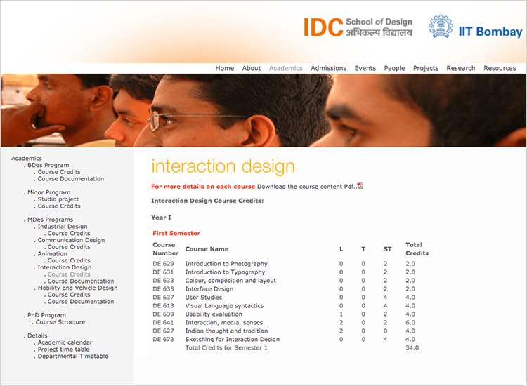 in classroom ux course in indian school of technology bombay