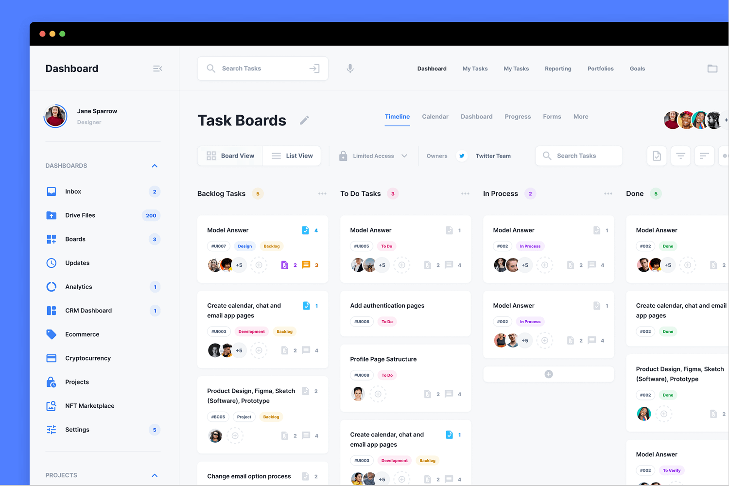 dashboard examples kanban board