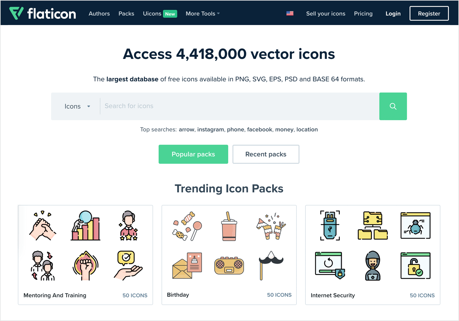 Free vector images - Flaticon homepage