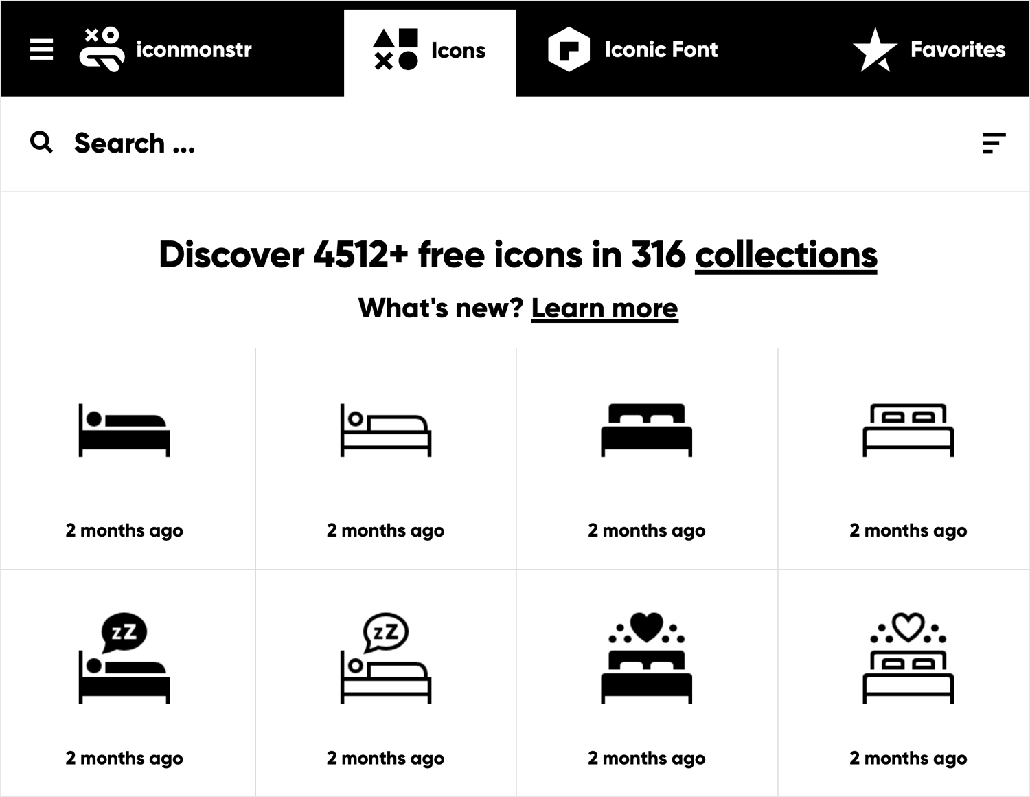 Free vector images - Iconmonstr homepage