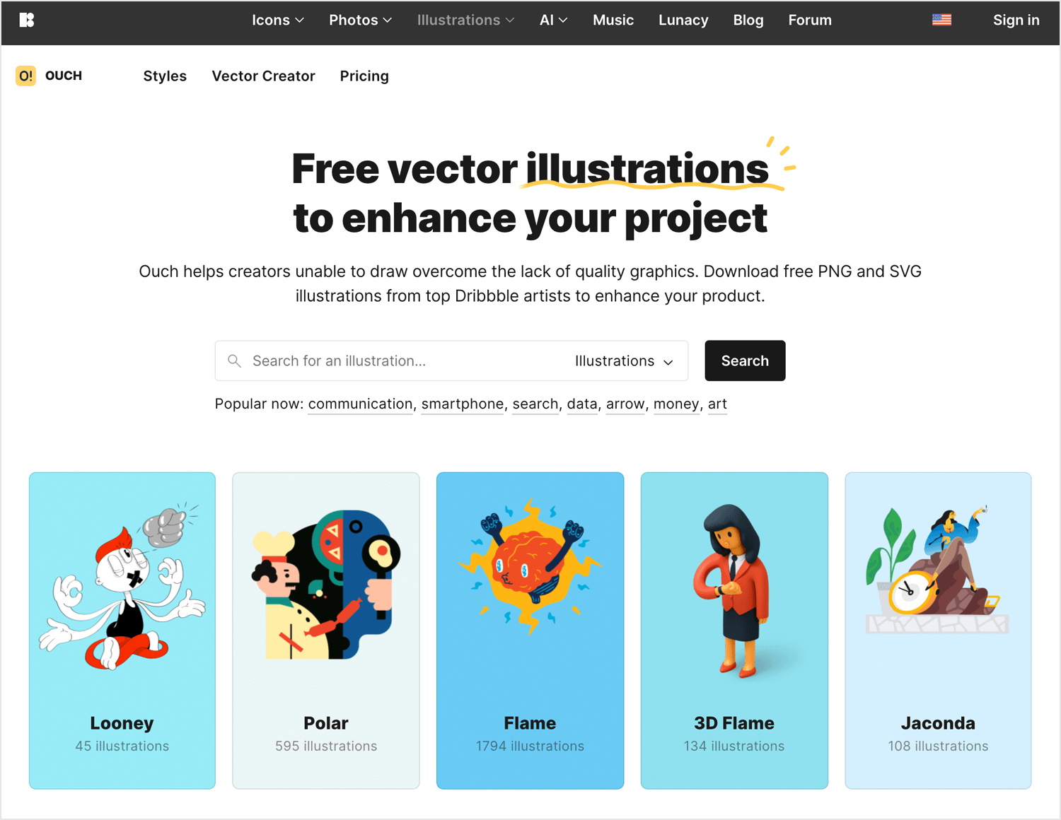 Free vector images from icons8.com