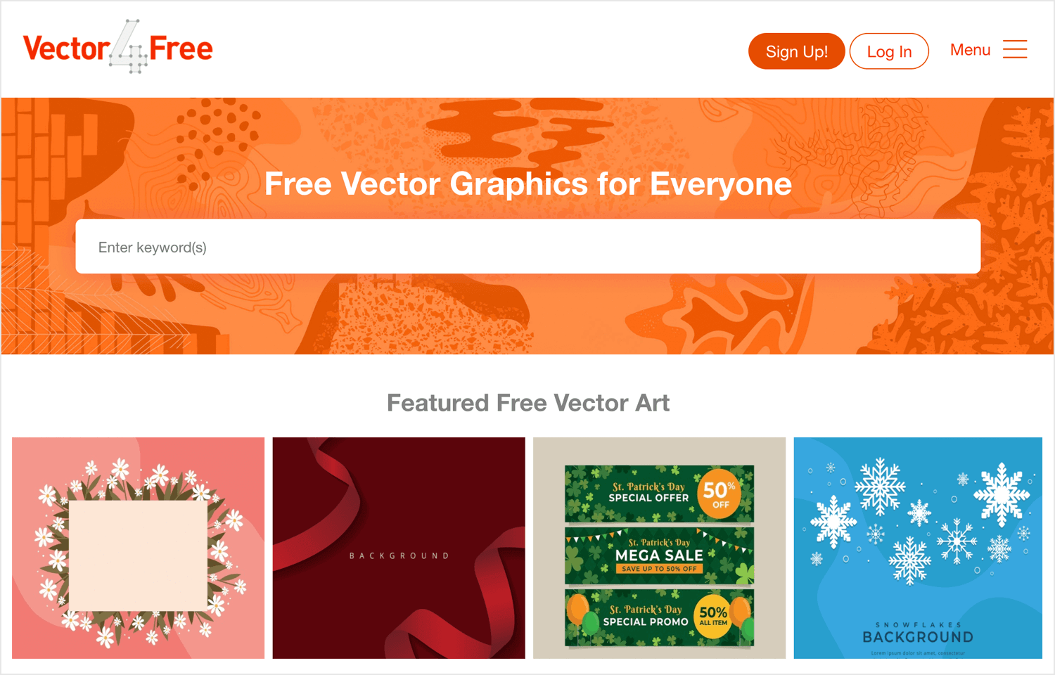 Free vector images - Vector4Free homepage