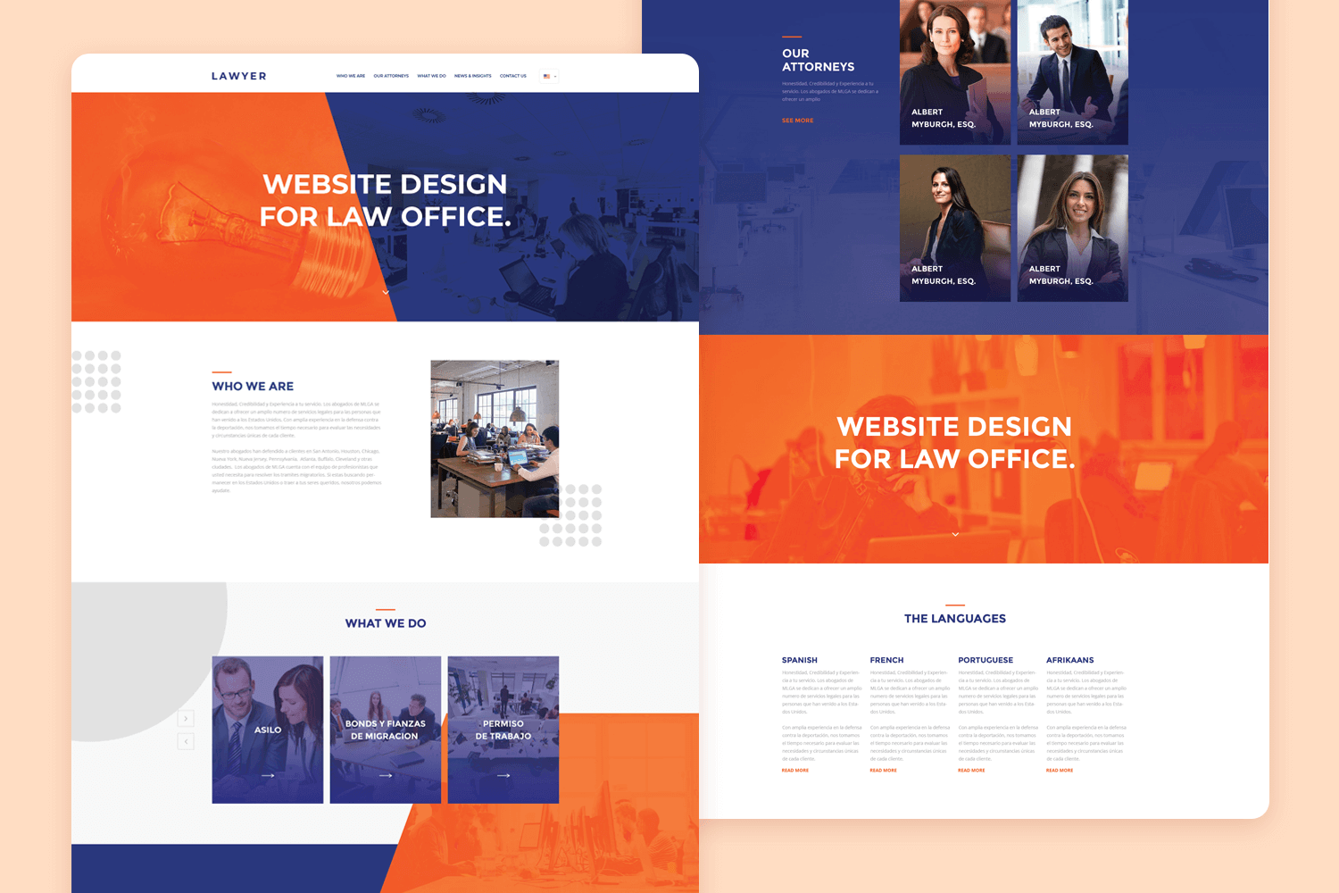 free website mockups - lawyer