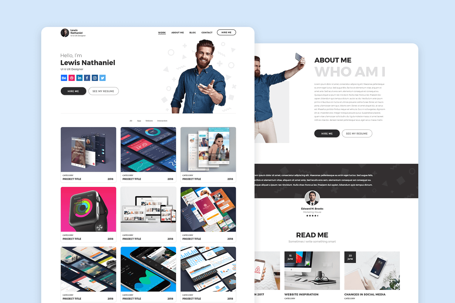 free website mockups - portfolio