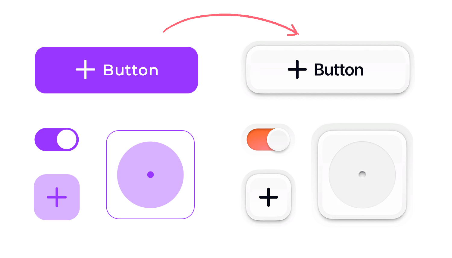 skeuomorphism design lighting shadows