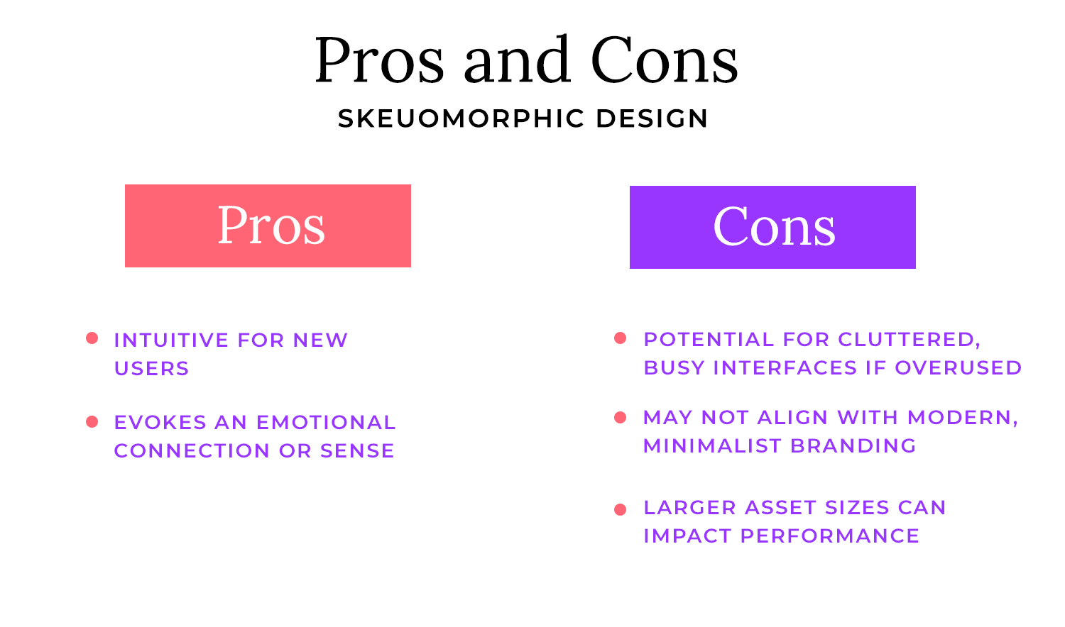 skeuomorphism design pros cons