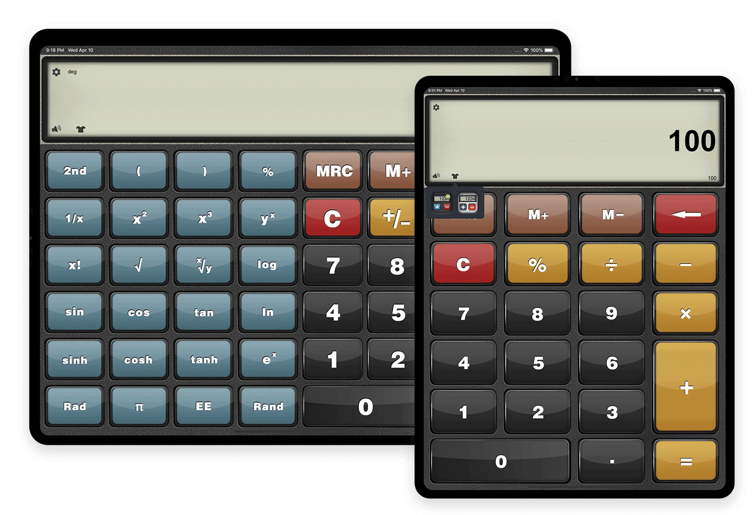 skeuomorphism examples calculator hd