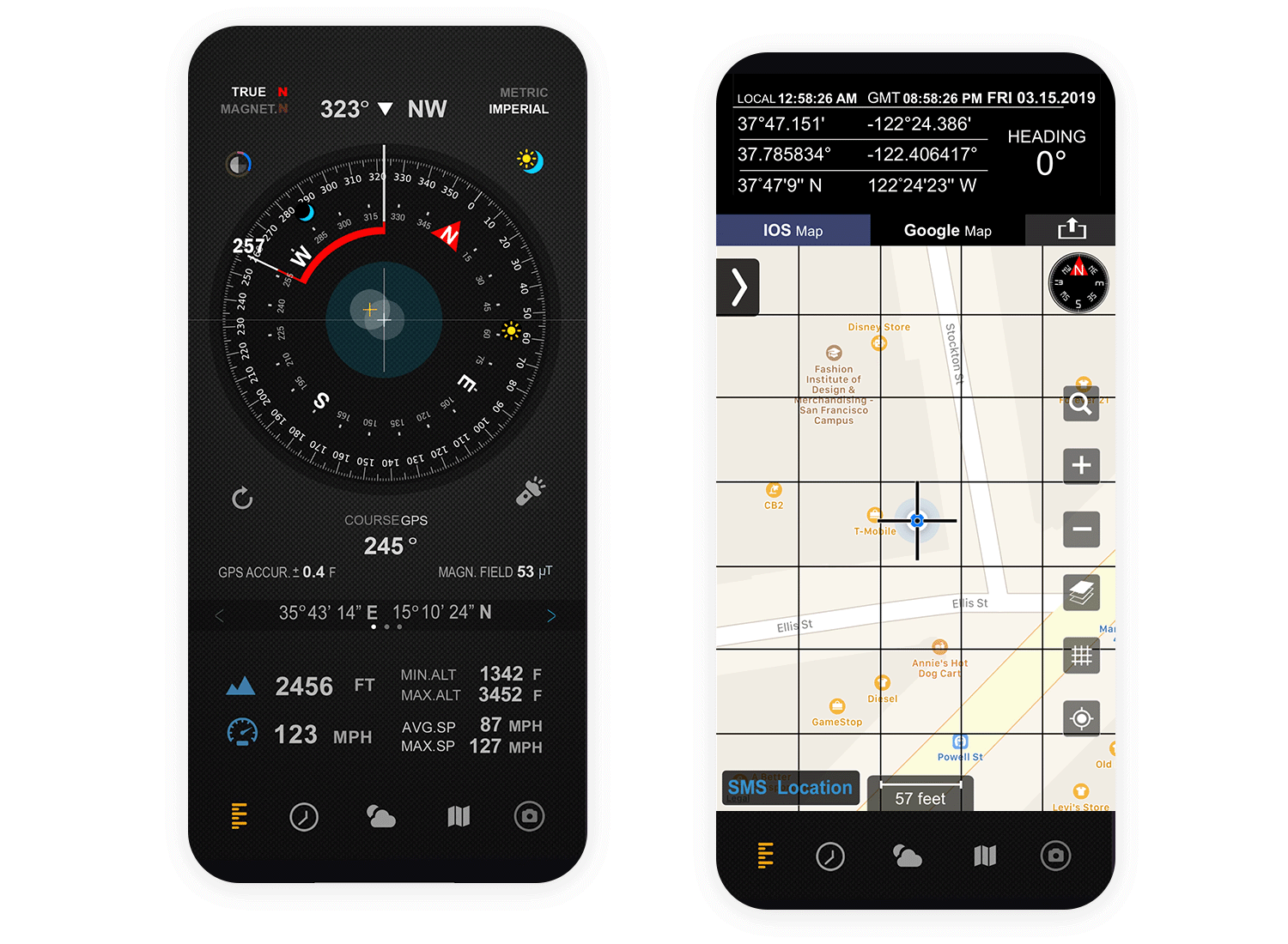 skeuomorphism examples compass 54