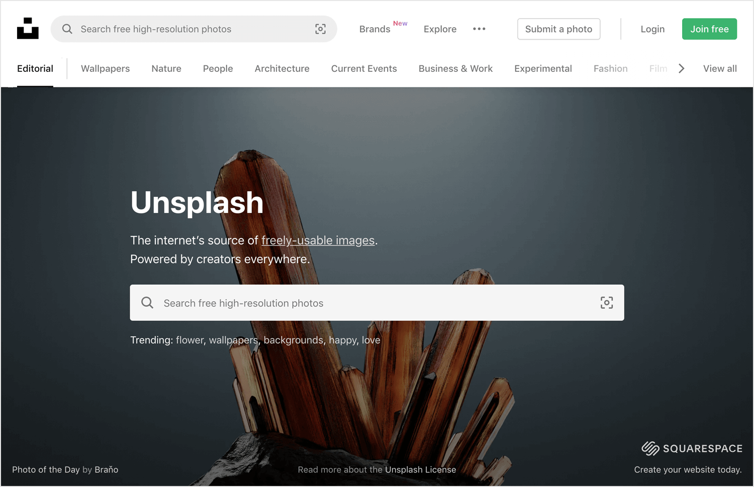 unsplash به عنوان مکانی برای دریافت تصاویر وکتور رایگان