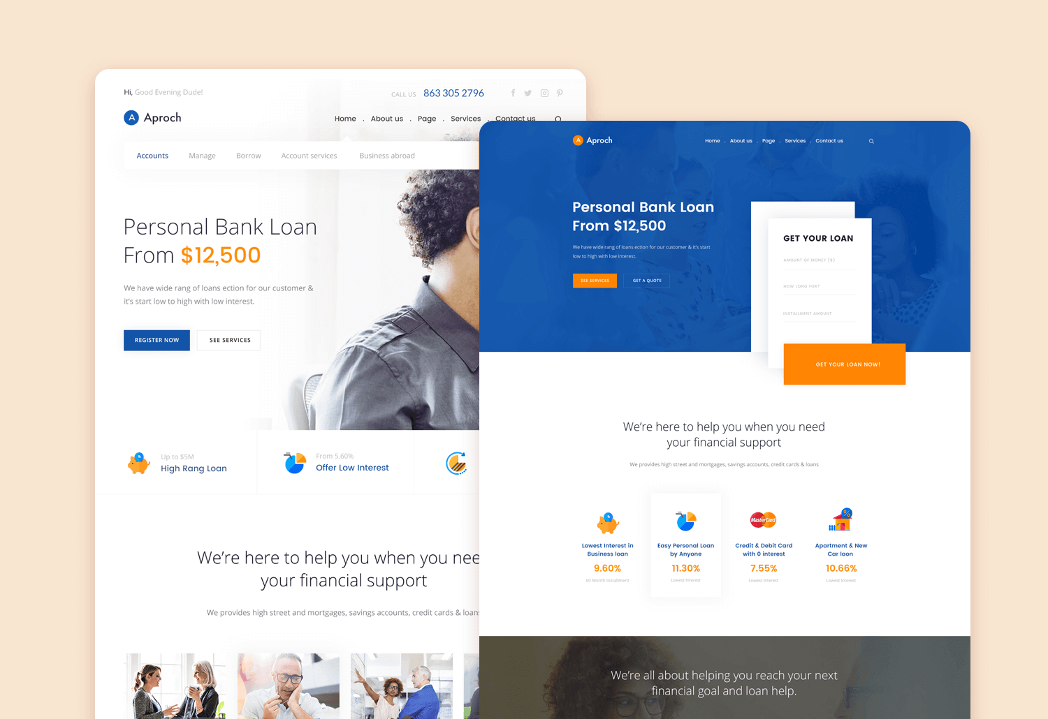 website mockup design - approach