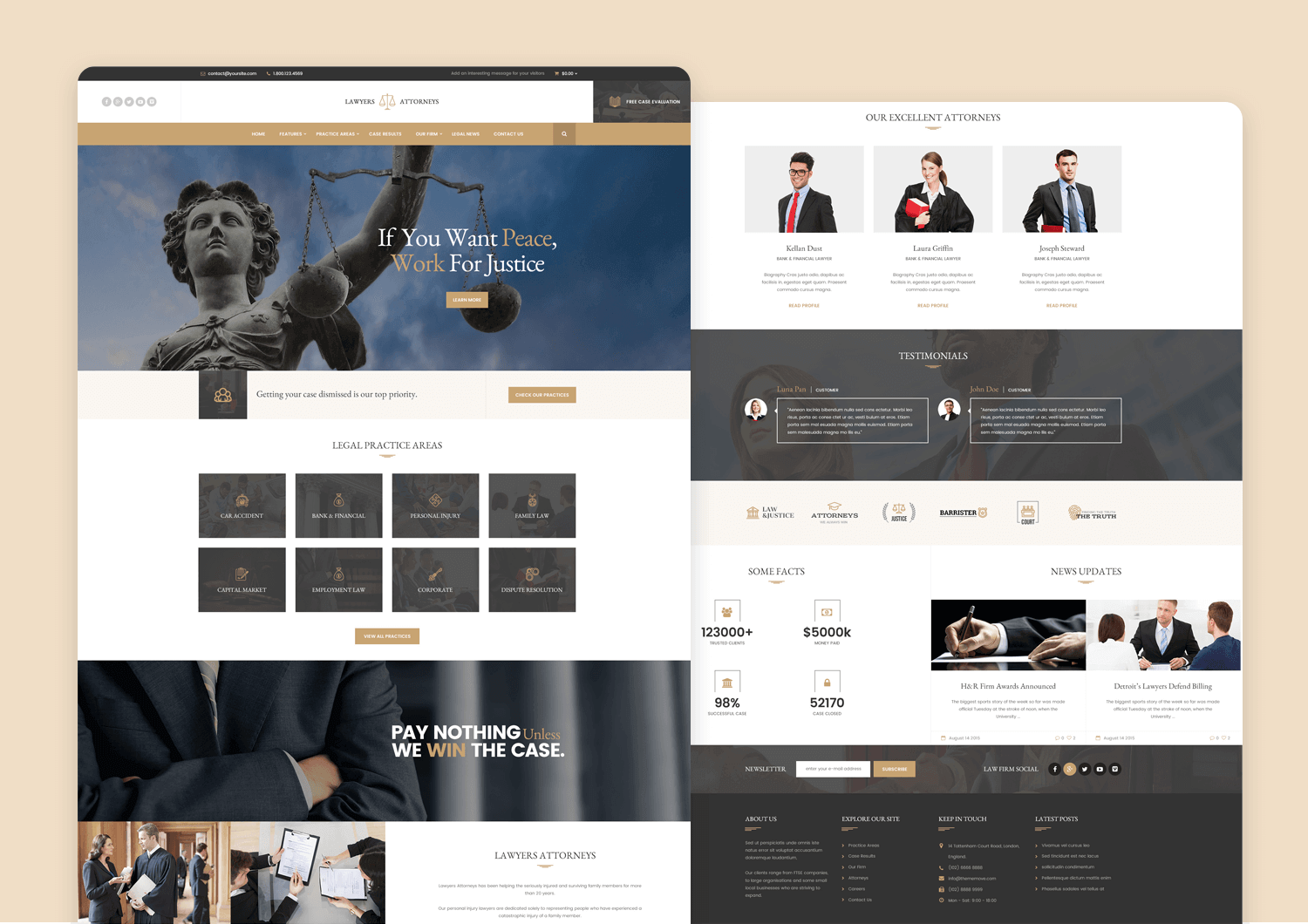 website mockup design - attorneys