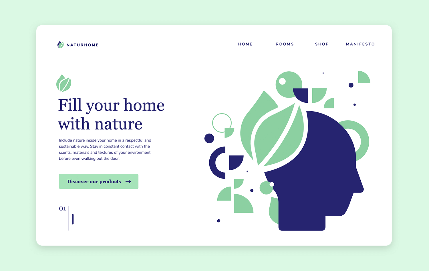 website mockup examples - plant