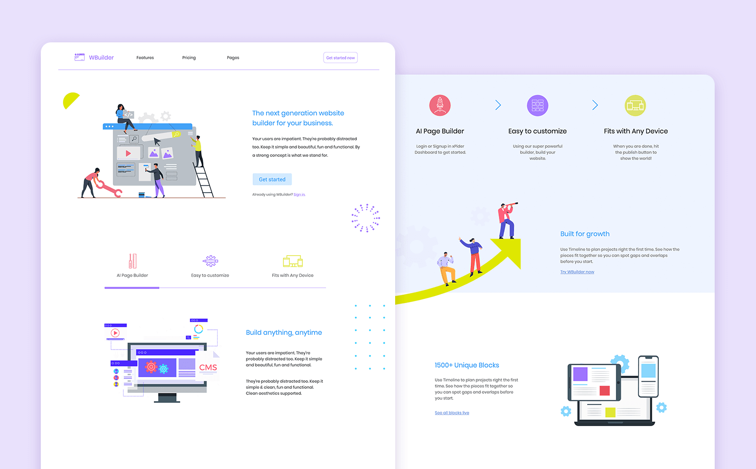 website mockup templates - website builder