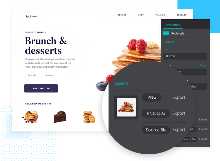 Design-development handoff - export assets