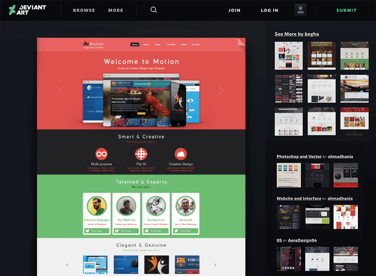 Free PSD website mockups - Deviant Art