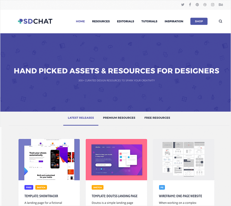 Free PSD website mockups - PSD Chat